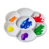 Set of 2 Plastic Flower Shaped Mixing Palette with 7