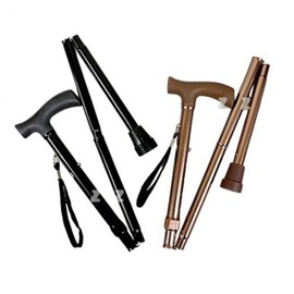 Stainless Steel Foldable Cane for Climbing Senior Citizens 4-stage brown