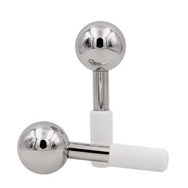 Beauty Remedy Ice Gloves Facials Stainless Steel Facial Cryo Stick for Puffy Eyes Wrinkles Collagen Production and Dark Circles Cooling Roller for Face Neck and Eyes Set of 2, White