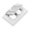 Topaz Electric WCH1DUPW Duplex Horizontal Cover, White