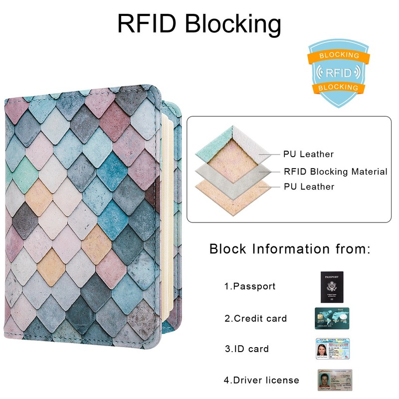 WALNEW RFID Blocking Passport Holder Wallet Cover Case