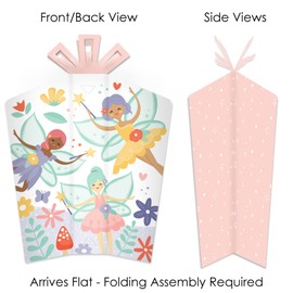 Big Dot of Happiness Let’s Be Fairies - Table Decorations - Fairy Garden Birthday Party Fold and Flare Centerpieces - 10 Count