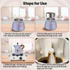 Vaolvpant 3 Cup Aluminum Moka Pot Purple Classic Stovetop Espresso