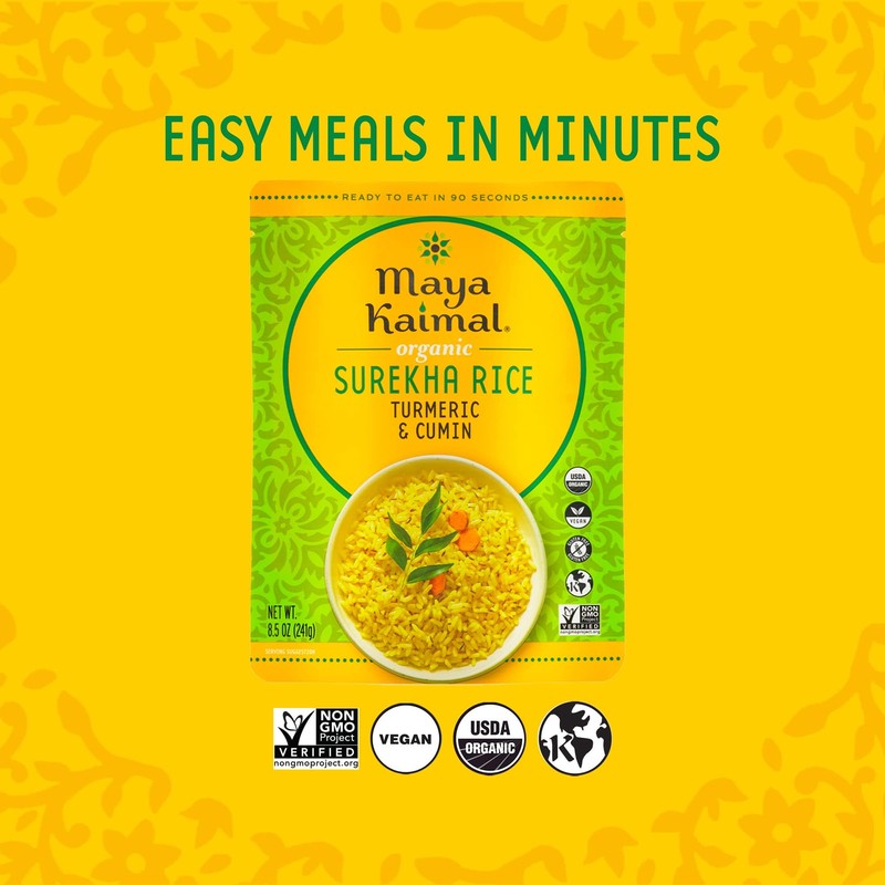 Maya Kaimal Foods - Organic Indian Everyday Rice - Turmeric