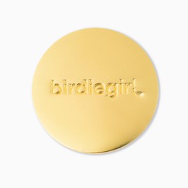 Birdie Girl Funny Golf Ball Markers Hat Clip Set with White and Gold Putting Trainer for Womens Golf Accessories, Best Golf Training Aid for Kid Golfers, Unique and Useful Golf Bag Accessory