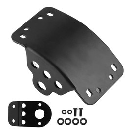 Qiilu Soporte de placa de matrícula de montaje lateral, kit de soporte de luz trasera de placa de matrícula de montaje lateral apto para motocicleta Cruiser/Bobber/Chopper con ejes de 3/4 '