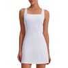 EZRUN Womens Square Neck Tennis Dress Built in Shorts and