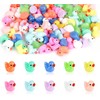 TDUNSYA Pack of 100 Ducks Resin, Colourful Mini Duck Figures,