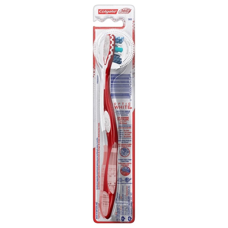 Colgate 360 Degree Advanced Optic White Toothbrush, Soft