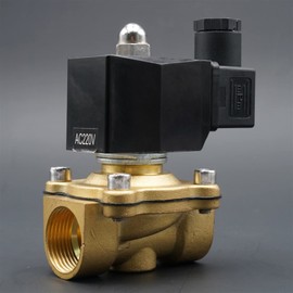 BVAKEIDZE Valve Solenoid Valve Water Valve Normally Close Brass Valves 220V12V24V Air Water Gas Diaphragm Valve 1/4" 3/8" 1/2" 3/4" 1" 2"(Dc12v,1.25 Inch)