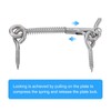 sourcing map 4Pcs Safety Hook and Eye Latch, 3" Stainless