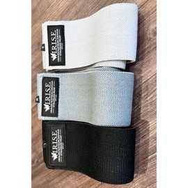 3pc. Resistance Bands Set resistance bands butt exercise & easy cleaning. ankle band Non-slip Hip - Color: Mono Chrome