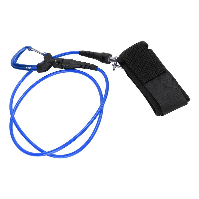 Freediving Lanyard Leash Diving Safety Rope Cable with Wristband Carabiner