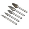 Double Cut Carbide Rotary File Bit Set 6mm Diameter Shank