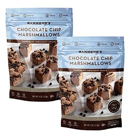 Hammond's Candies | Gourmet Chocolate Chip Marshmallows | 2 Bags, Great for Snacking | Hot Chocolate, S’mores and Homemade Brownies | Small Batches | Handcrafted in the USA