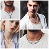 HSWYFCJY 2/3 mm Leather Necklace with Clasp Men's Faux Leather