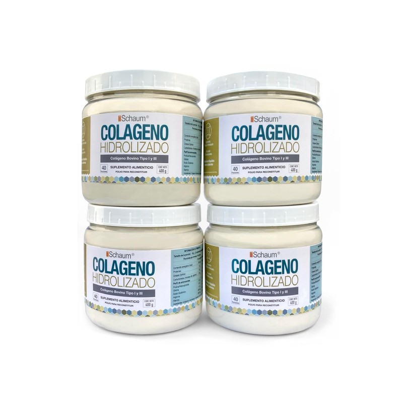Colgeno Hidrolizado en Polvo 100 Puro, 4 Pack 400 gr.