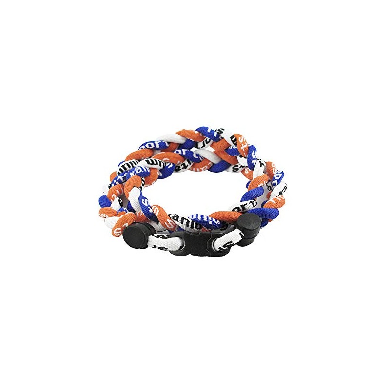 MapofBeauty 18" Sport Three Colors Three Braided Rope Tornado Necklace