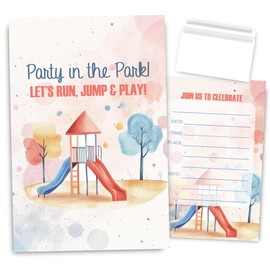 VAVINCI Playground Park Birthday Invitations