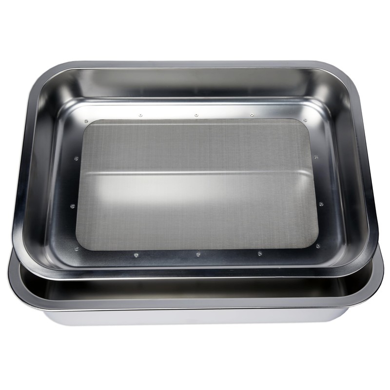 Mogobe Trimming Tray for Herbs, Made of Stainless Steel with