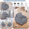 Segawe Accent Arm Chair Linen Fabric Upholstered Comfy Single Sofa