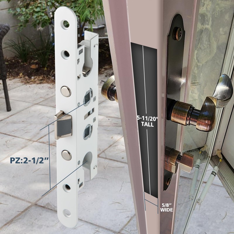 2 Point Bolt Mortise Lock Body Fit Pella Storm Doors,