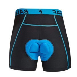 BALEAF - Pantalones Cortos de Bicicleta Acolchados 3D para Hombre, Ropa Interior para Ciclismo, Actualización Tela-Negro/Azul, X-Large