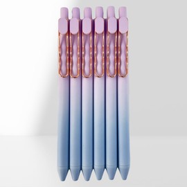 Fengtaiyuan Zi05, Stylish Gradient Color Pen, Black Ink, 0.5mm Extra Fine, Gel Ink Rollerball Pens, Writting Smooth, Rubber Spray (Zi05)