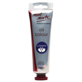 MONT MARTE Premium Oil Paint, 100ml (3.4oz), Ultramarine Blue, Good Coverage, Excellent Tinting Strength