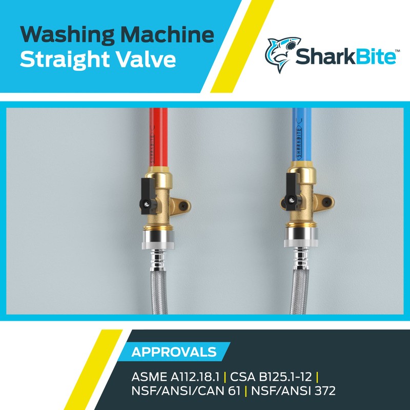 SharkBite 1/2 Inch x 3/4 Inch MHT Washing Machine Straight