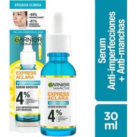 Garnier SkinActive sérum booster 30 ml, anti-imperfecciones y aclarante piel acneica