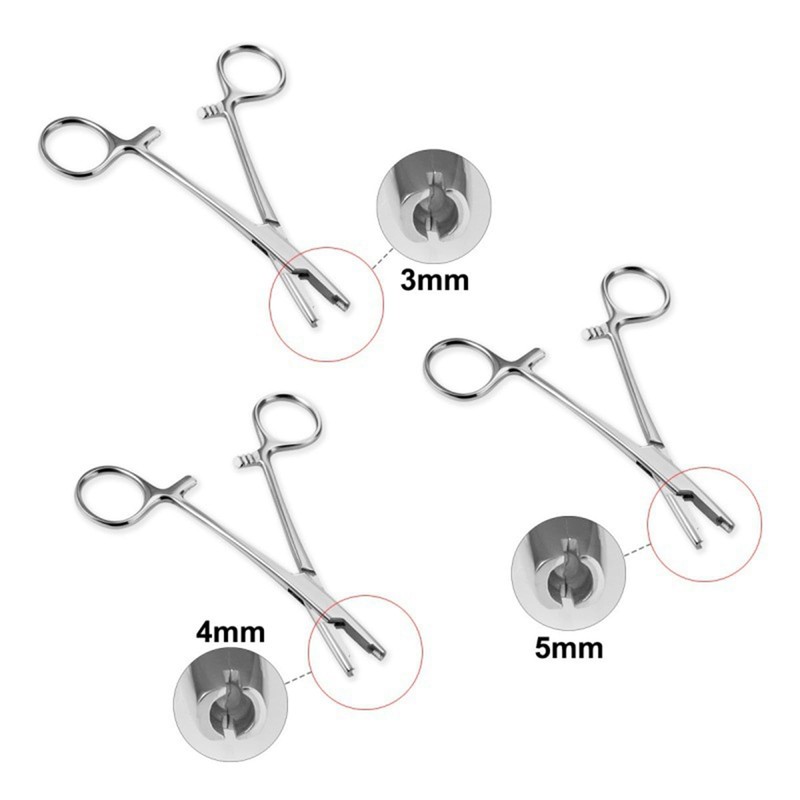 4 mm Piercing Pliers Piercing Tool Stainless Steel Self-Retaining Piercing