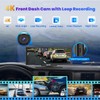 860 Portable CarPlay Screen with 4K Dash Cam Front and