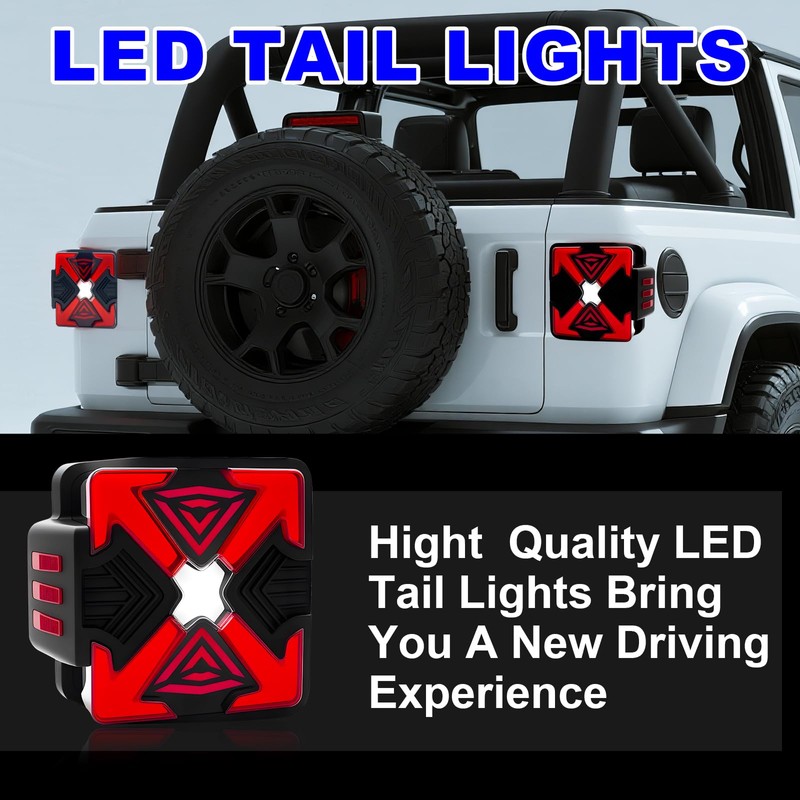 LED Tail Lights Assembly For 2007-2018 Jeep Wrangler JK JKU