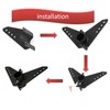 NyVoozy for NK-180s Marine Steering Triangle, Black Powder Coated Aluminum,