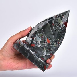 Natural Healing Crystal Drop Shaped African Blood Stone Crystal Quartz 1.1-1.5 Lbs