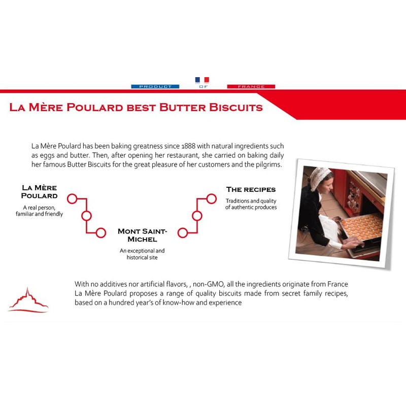 La Mere Poulard SHORTBREAD CHOCOLATE CHIP COOKIES 4.41 OZ (125