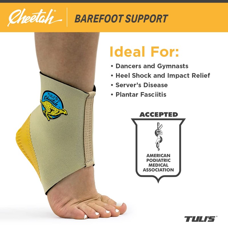 Tuli's Cheetah Heel Cup with Compression Sleeve for Sever’s Disease