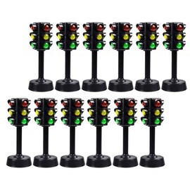 Toyvian Miniature Toys 12 Pieces Traffic Mini Light Traffic Light Traffic Light lamp Signals Lamp Toy, Educational Toys
