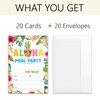 XZMBQ ALOHA Birthday Party Invitations - 20 Invitation Cards 4”x6”