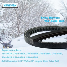 YSNEHSN 954-0430 754-0430 Snow Blower Auger Drive Belt Two-Stage Fits for MTD Troy Bilt Cub Cadet 754-0430 954-0430 754-0430A 754-0430B 954-0430B 754-0430C (3/8" x 35")