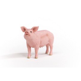 Schleich Farm World Realistic Pig Figurine - Highly Detailed and Durable Farm Animal Toy, Fun and Educational Play for Boys and Girls, Gift for Kids Ages 3+
