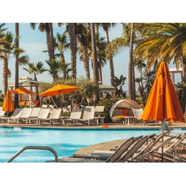 npluseins 1593.2317 Protective Cover for Garden Lounger or Garden Chair Terry Cloth 60 x 130 cm Blue