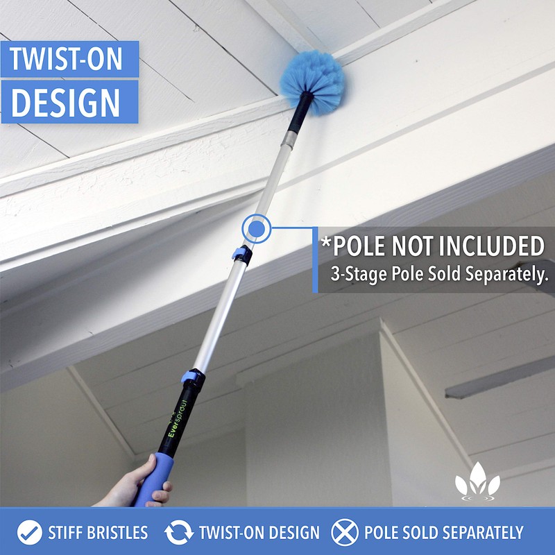 EVERSPROUT Twist-On Cobweb Duster | Hand Packaged to Protect Bristles