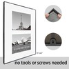GOmaize Front Loading Black Picture Frame Set of 3,Display pictures