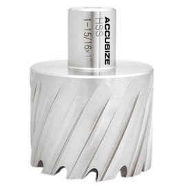 Accusize Industrial Tools H.S.S. Annular Cutter 1-15/16 inch x 1 inch Cutting Depth in Strong Box with 1Pc Pilot Pin 1/4 inch x 3 inch, 2080-2036Pin