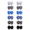 Yoursfs 6-Pair Set Gum Cufflinks, Round Braided Cufflinks, Rubber Cufflinks