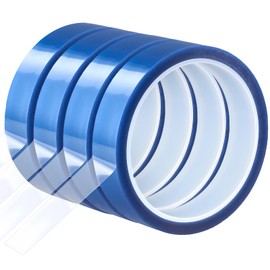 Heat Resistant Tape – High Temp Sublimation Transfer Tape for Heat Press – 280°C/536°F Max – Strong Adhesion, Clear Polyimide Film – Ideal for T-Shirts, Mugs, Hats