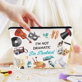 Yoxiumi Musical Theater Gifts for Theater Lovers Musical Drama Teacher Gifts for Women Broadway Lover Gift for Director Actors Female Drama Club Gift Bag Wicked Merch Makeup Bag Zipper Pouch