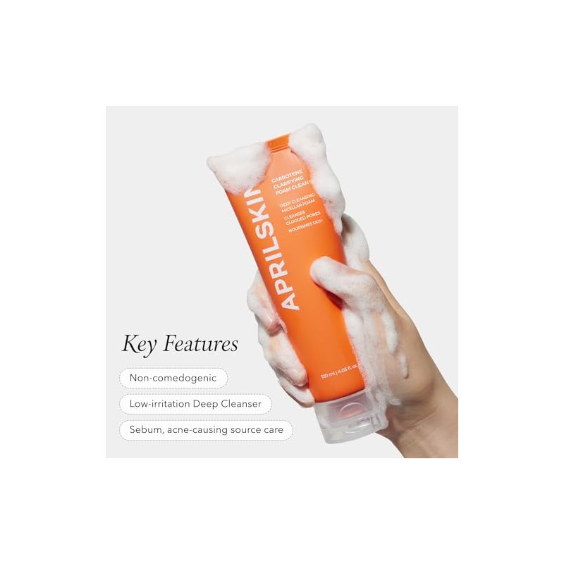 APRILSKIN - Carrotene Limpiador de espuma clarificante | Piel grasosa,